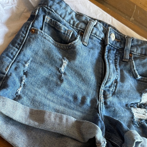 Denim Distressed Women Shorts size 0 - Picture 2 of 3